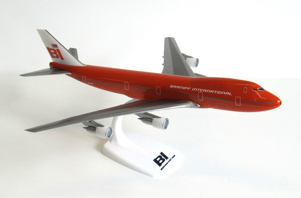 PPC 223229 1:250 Boeing 747-100 Braniff International N601BN Plastic Push-Fit with stand