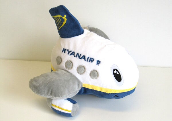 PPC 223908 Plush Toy Ryanair Aeroplane and globe approx. 20CM x 30CM