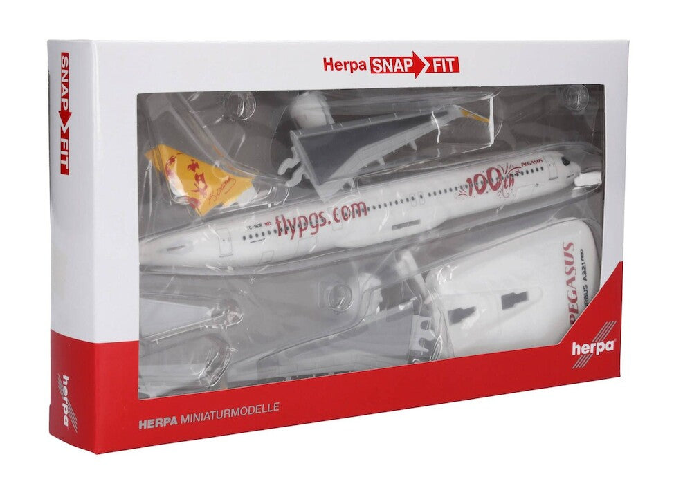 Herpa Wings 614320 1:200 Airbus A321neo Pegasus Airlines 100th Snap-Fit