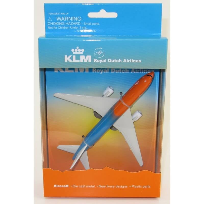 Daron RT2300 Airport Playset Single Plane: KLM Boeing 777-300 Orange Pride