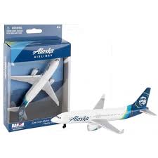 Daron RT3994-1 Airport Playset Single Plane: Boeing 737 Alaska Airlines