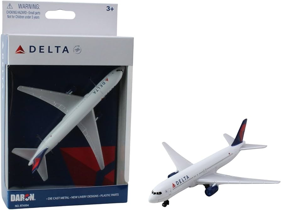 Daron RT4994 Airport Playset Single Plane: Boeing 767 Delta AIRLINES Diecast