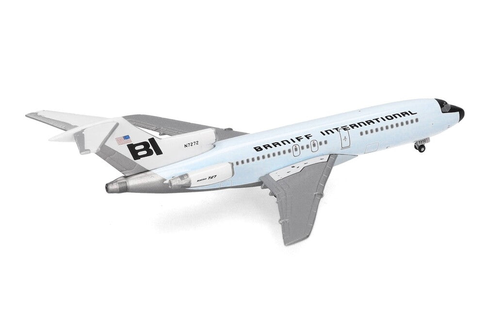 Herpa Wings 537995 1:500 Boeing 727-100 Braniff International, Solid Light Sky B