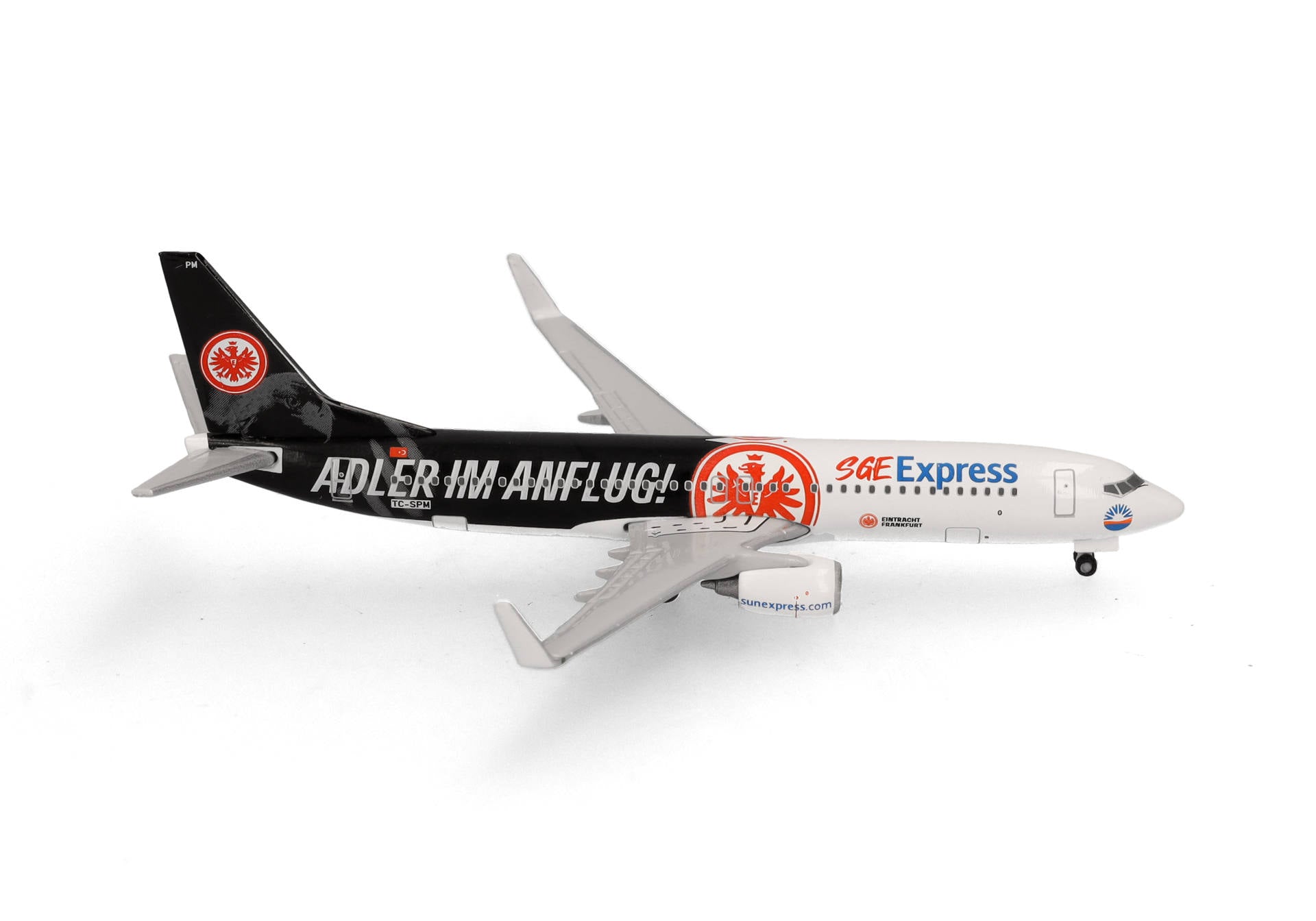 Herpa Wings 538107 1:500 Boeing 737-800 Sun Express Eintracht Frankfurt