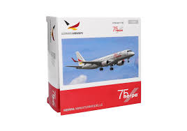 Herpa Wings 573221 1:200 Embraer E190 German Airways "Herpa 75 Years" D-ACJJ