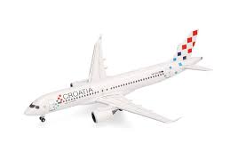 Herpa Wings 573757 1:200 Airbus A220-300 Croatia Airlines Zagreb 9A-CAE