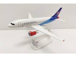 PPC 224615 1:200 Airbus A319CJ Slovak Republic OM-BYA Plastic Push-Fit