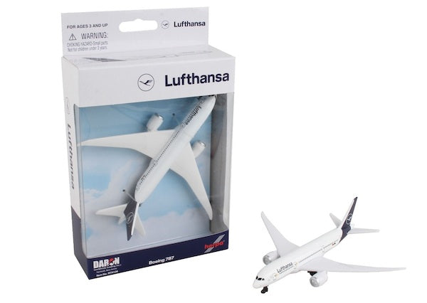 Daron RT4136 Airport Playset Single Plane: Boeing 787 LUFTHANSA Diecast