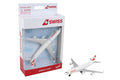 Daron RT0284 Airport Playset Single Plane: Airbus A340 Swiss Diecast