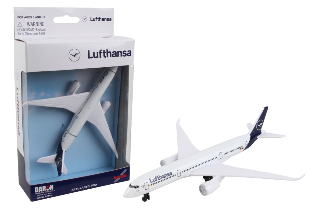 Daron RT4134 Airport Playset Single Plane: Airbus A350 LUFTHANSA Diecast